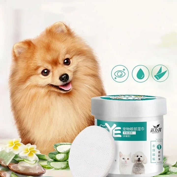 Pet Eye Cleaning Wipes – Tear Stain Remover for Dogs & Cats
