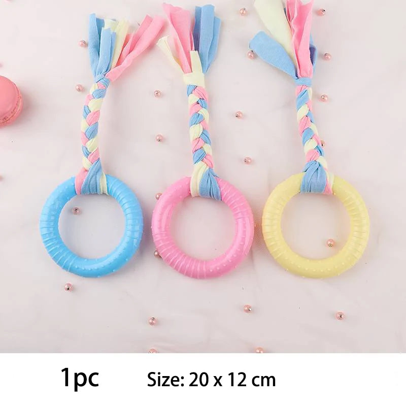 TPR Knot Dog Chew Toy – Bite-Resistant Teeth Cleaning for Small Dogs