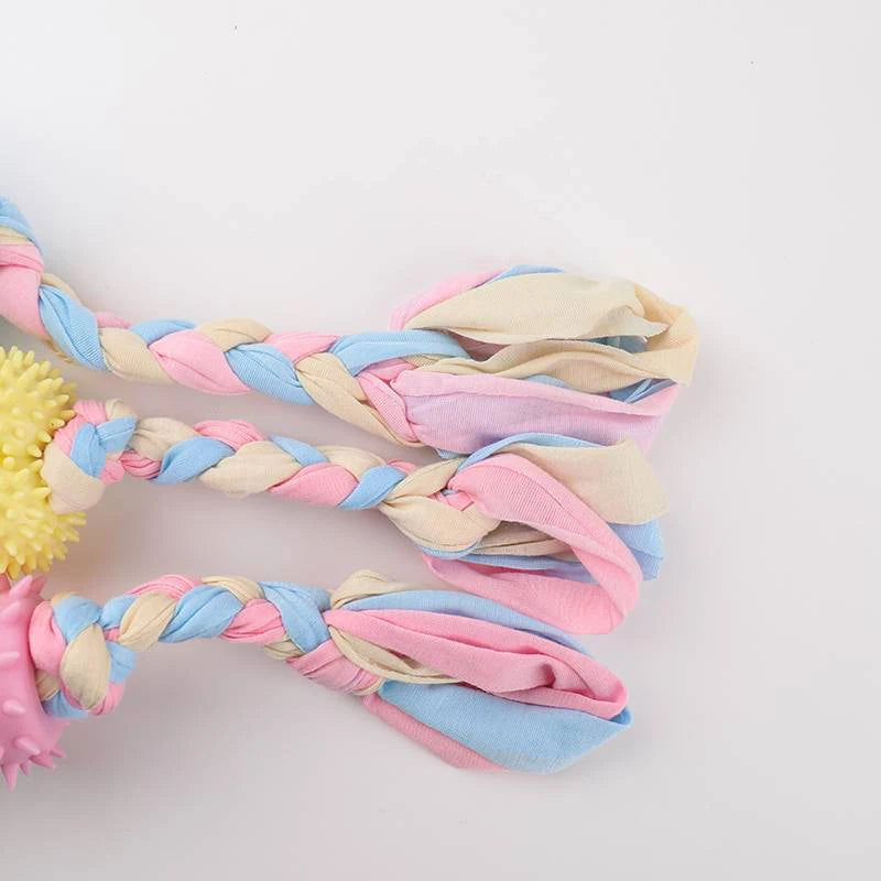 TPR Knot Dog Chew Toy – Bite-Resistant Teeth Cleaning for Small Dogs