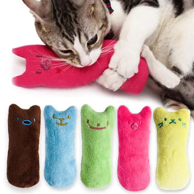 Catnip Plush Chew Toy – Interactive Teeth Grinding Toy for Cats