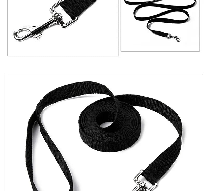 Solid Nylon Dog Leash – Long Lead Rope for Large Dogs (1.5–50m)