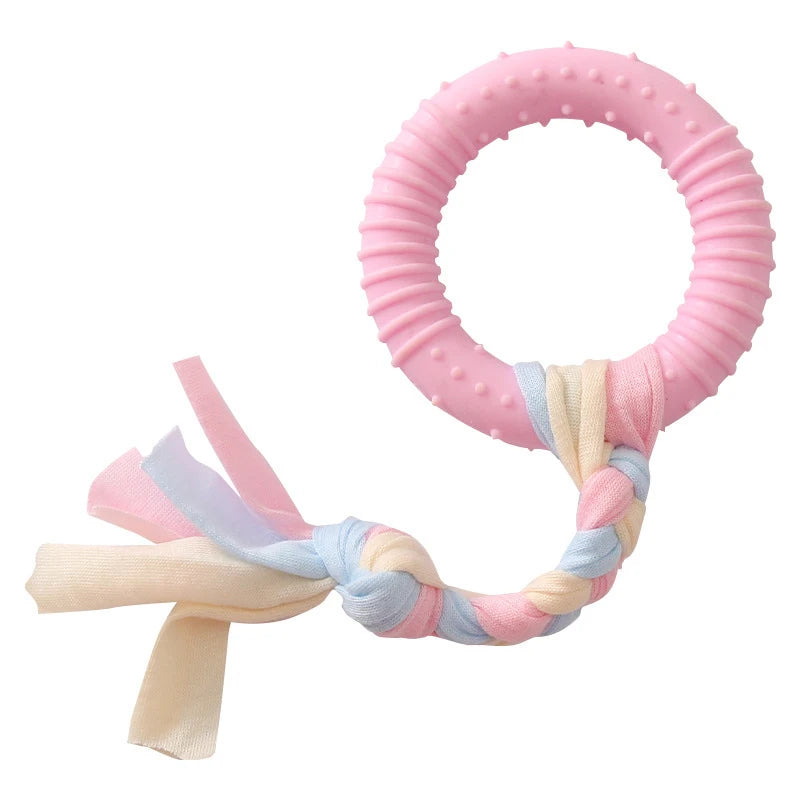 TPR Knot Dog Chew Toy – Bite-Resistant Teeth Cleaning for Small Dogs