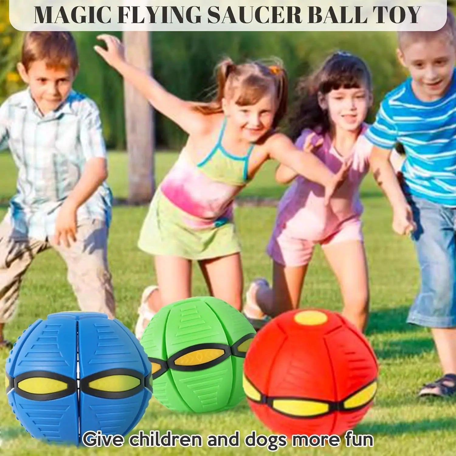 Flying Saucer Bouncing Ball – Durable Elastic Dog & Kids Toy