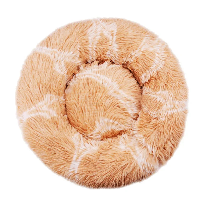 Round Plush Pet Bed – Super Soft Dog & Cat Bed 40–90cm