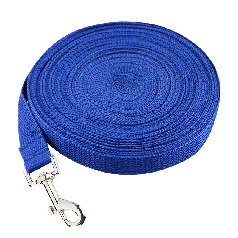 Solid Nylon Dog Leash – Long Lead Rope for Large Dogs (1.5–50m)