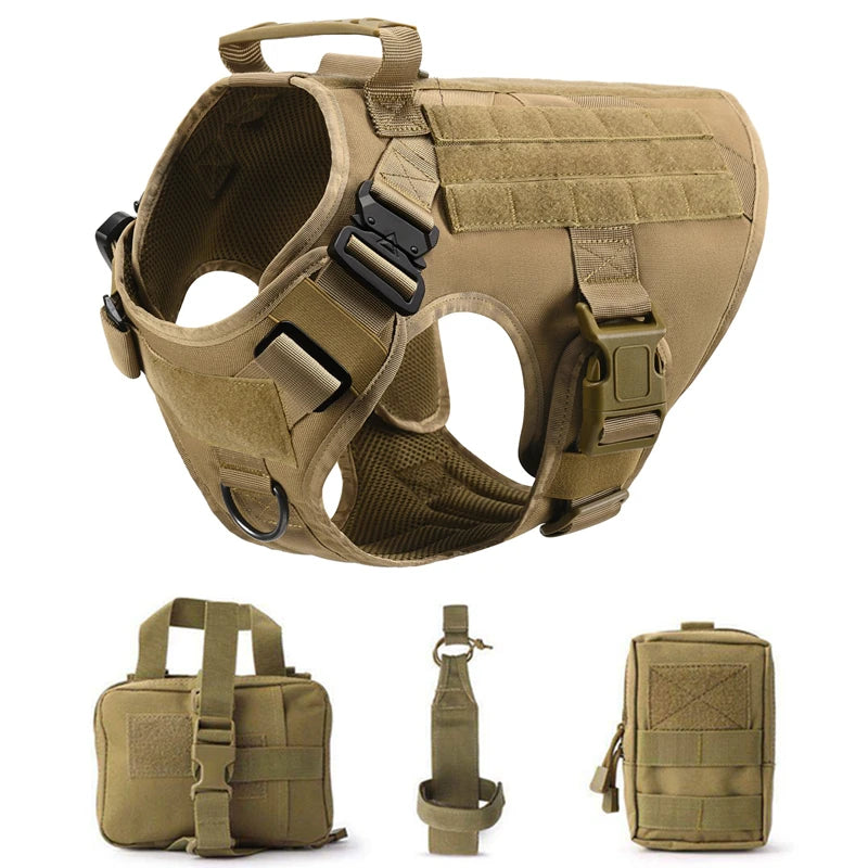 Tactical Military Dog Vest & Leash Set