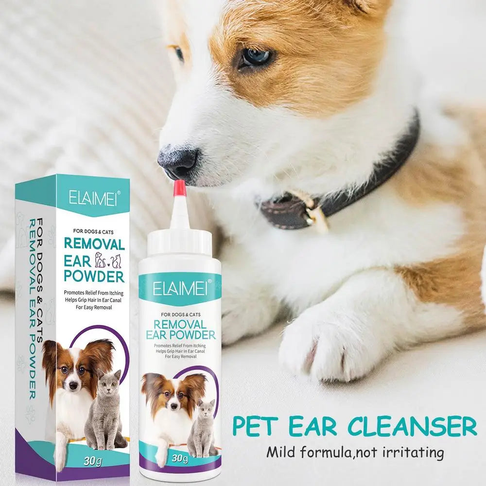 Dog Ear Powder – 30g Safe Ear Cleaner for Dogs, Cats & Rabbits