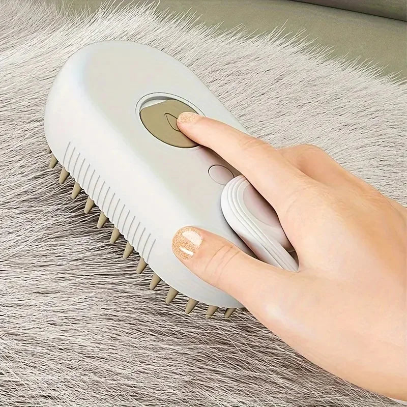 Steam Spray Pet Brush – Rotatable Hair Removal Comb for Cats & Dogs