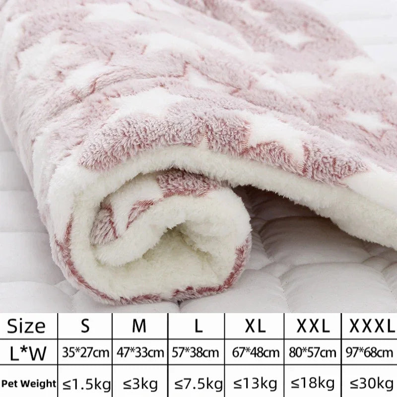 Flannel Pet Mat – Thick Sleeping Bed for Dogs & Cats