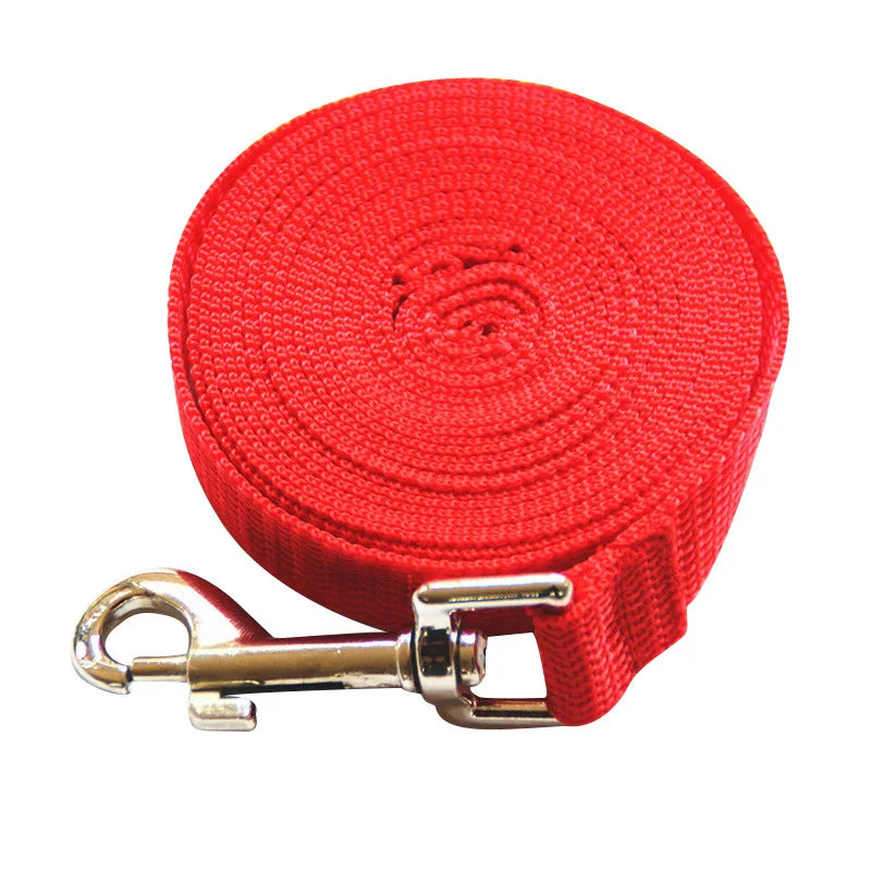 Solid Nylon Dog Leash – Long Lead Rope for Large Dogs (1.5–50m)