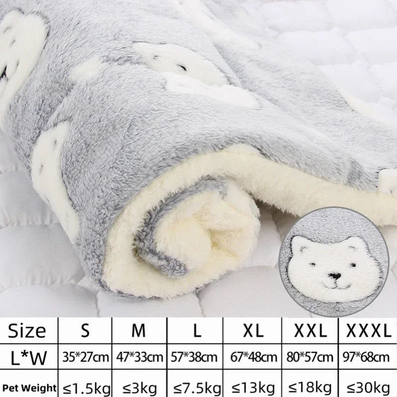 Flannel Pet Mat – Thick Sleeping Bed for Dogs & Cats