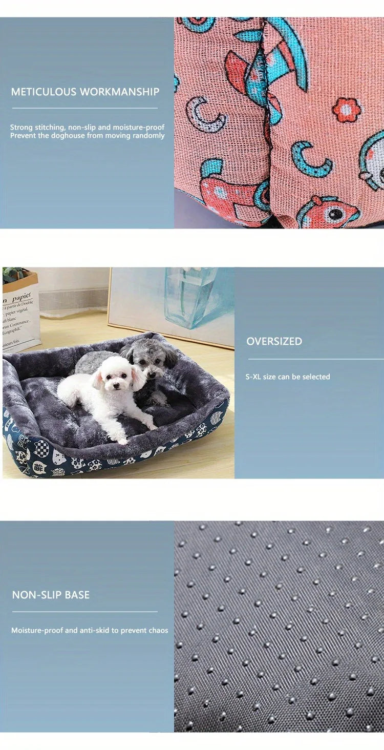 Pet Dog & Cat Bed – Sofa Mat for Small, Medium & Large Pets