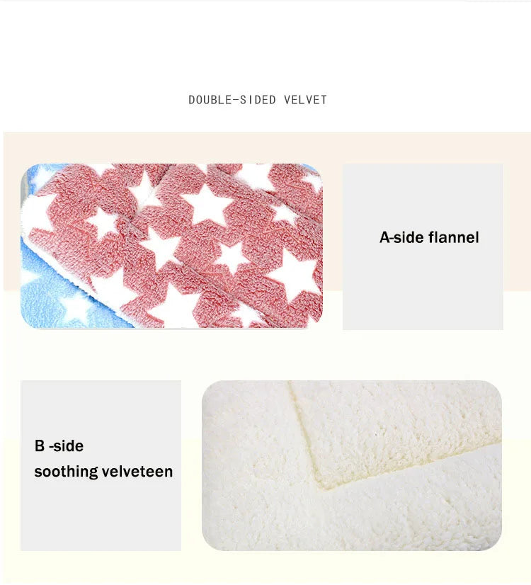 Flannel Pet Mat – Thick Sleeping Bed for Dogs & Cats