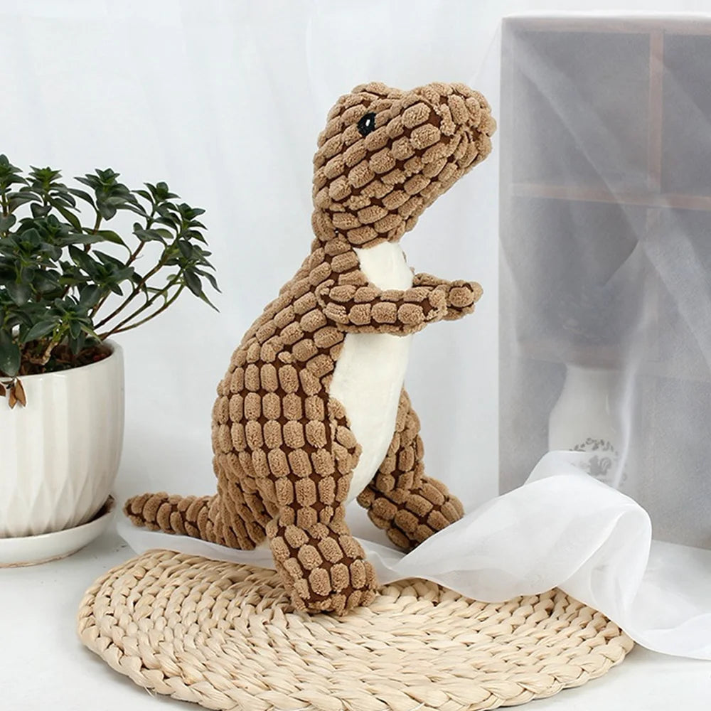 Plush Dinosaur Pet Toy – Interactive Chew Toy for Cats & Dogs