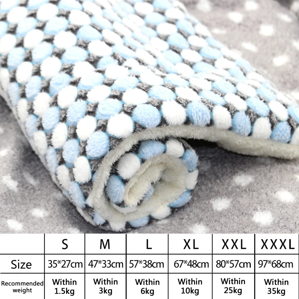 Flannel Pet Mat – Thick Sleeping Bed for Dogs & Cats