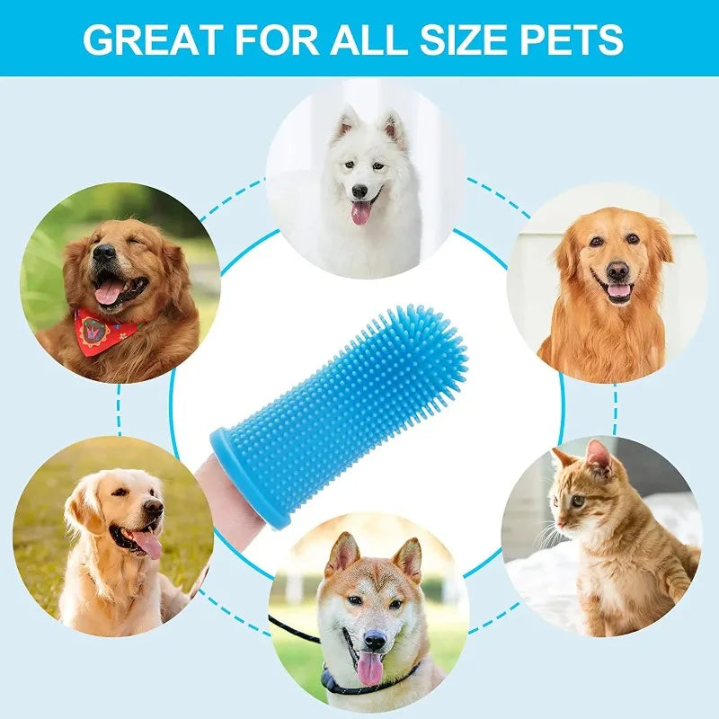 Pet Finger Toothbrush – Soft Silicone Teeth Cleaner for Dogs & Cats