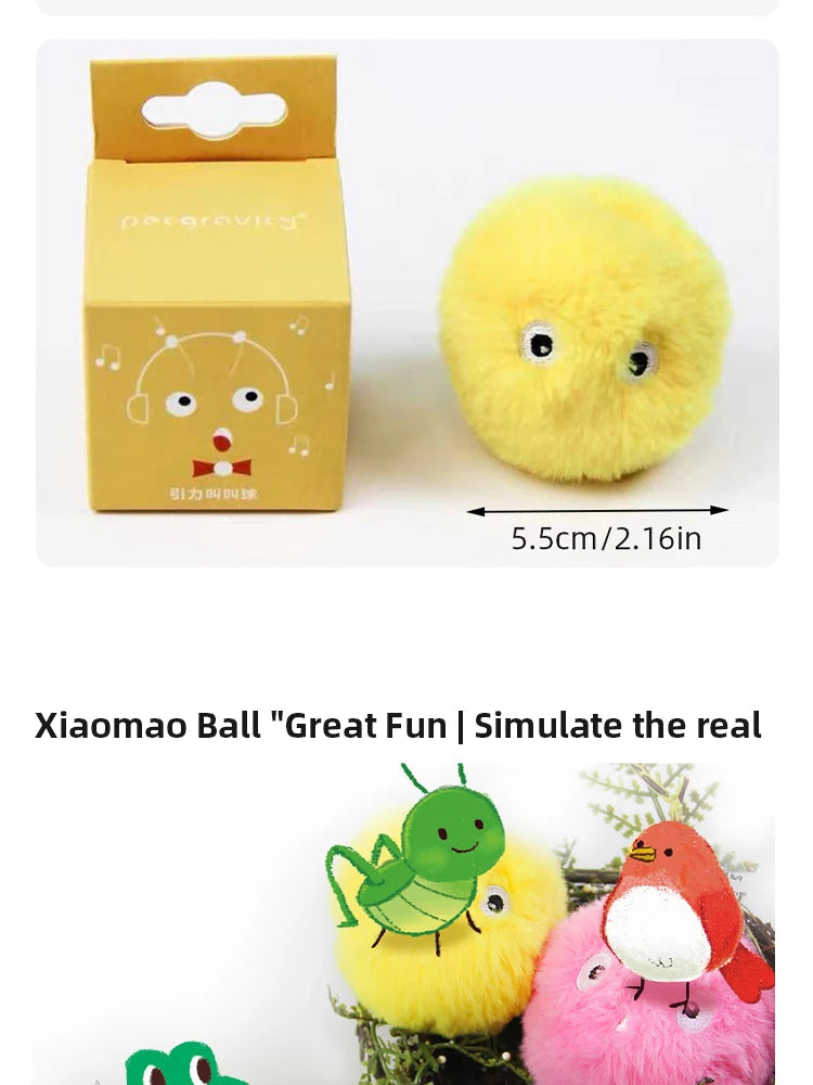 Smart Plush Cat Toy – Electric Catnip Squeak Ball