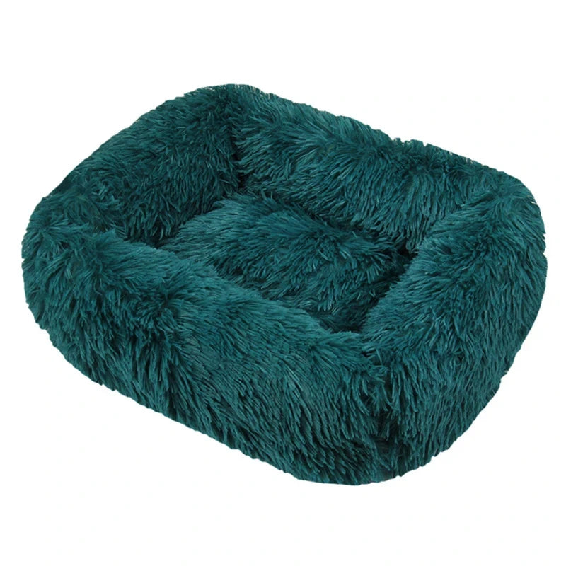 Rectangle Plush Pet Bed – Warm Winter Mat for Cats & Dogs