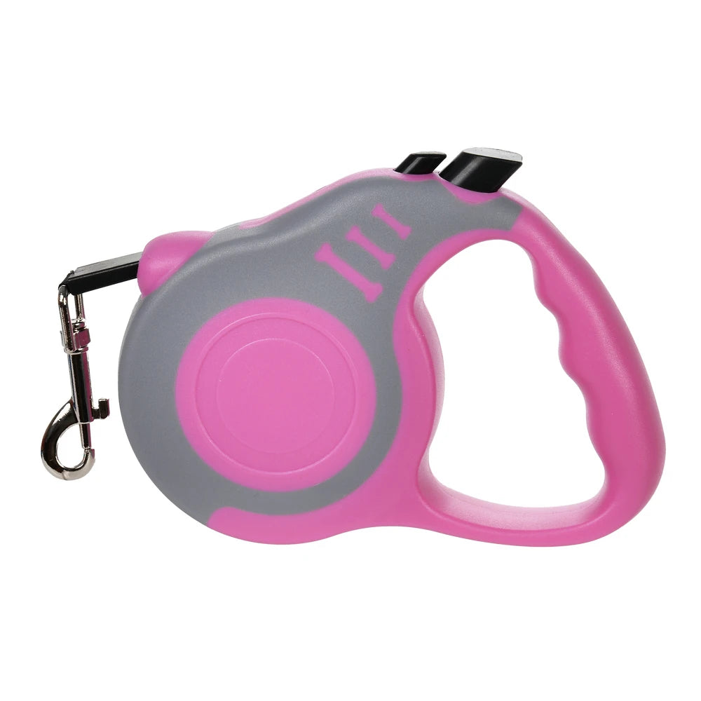 Retractable Dog Leash – 3m/5m Nylon Lead for Small & Medium Pets