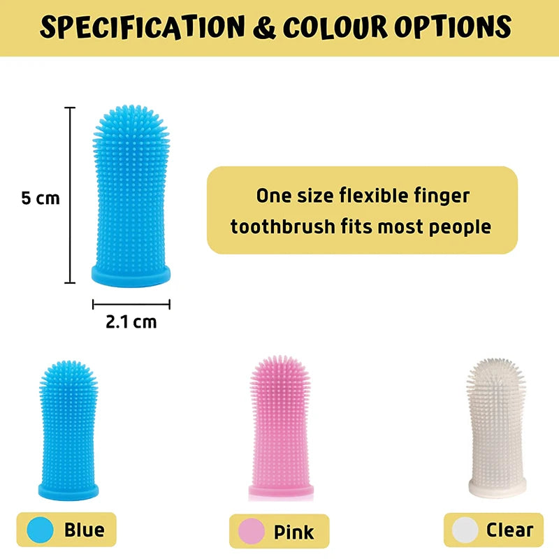 Pet Finger Toothbrush – Soft Silicone Teeth Cleaner for Dogs & Cats