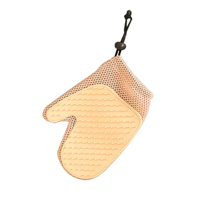 2-in-1 Pet Hair Removal Gloves – Silicone Massage Brush for Cats & Dogs