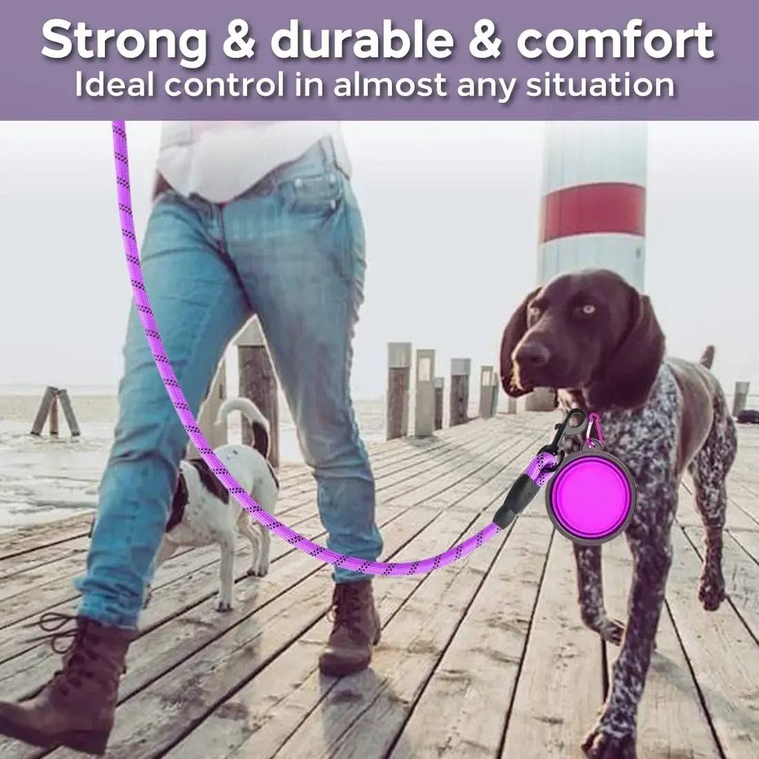 Strong Reflective Dog Leash – Heavy-Duty for All Sizes