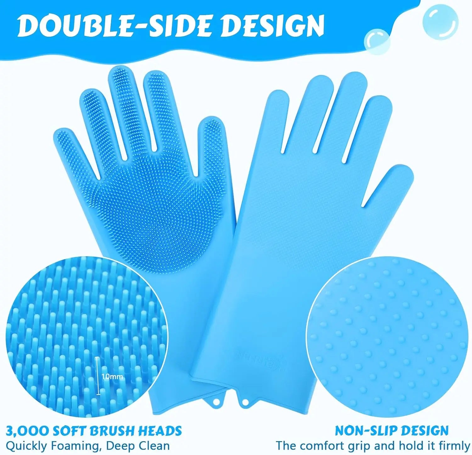 Pet Grooming Glove – Silicone Bath & Hair Removal for Dogs & Cats