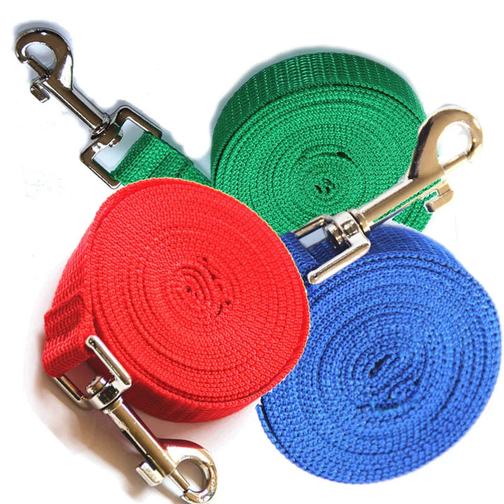 Solid Nylon Dog Leash – Long Lead Rope for Large Dogs (1.5–50m)