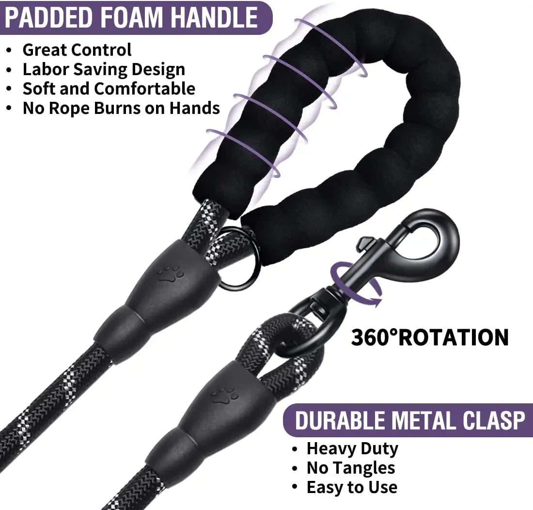 Strong Reflective Dog Leash – Heavy-Duty for All Sizes