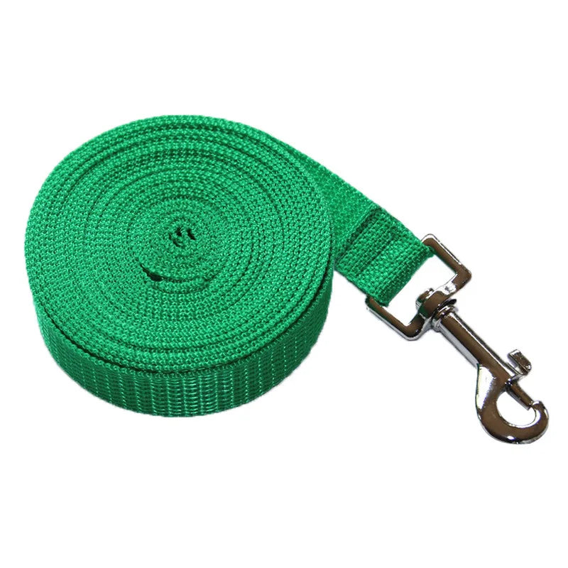 Solid Nylon Dog Leash – Long Lead Rope for Large Dogs (1.5–50m)