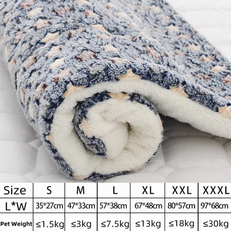 Flannel Pet Mat – Thick Sleeping Bed for Dogs & Cats