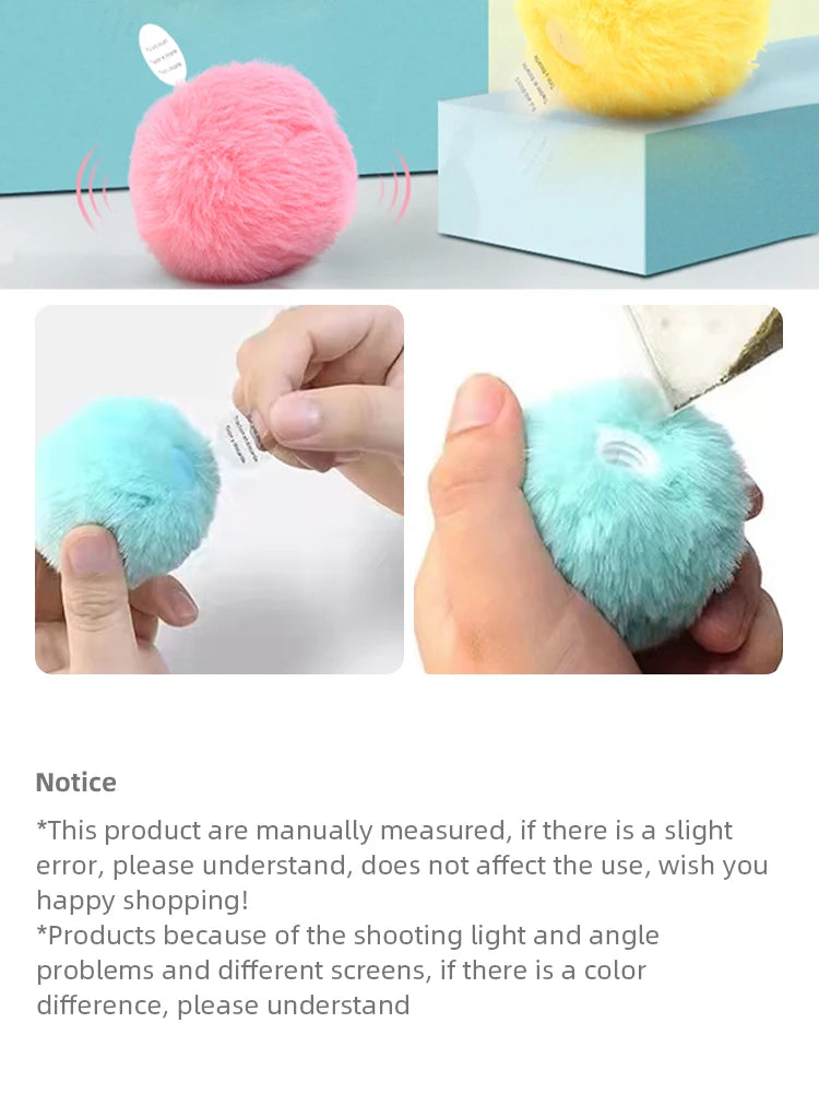 Smart Plush Cat Toy – Electric Catnip Squeak Ball