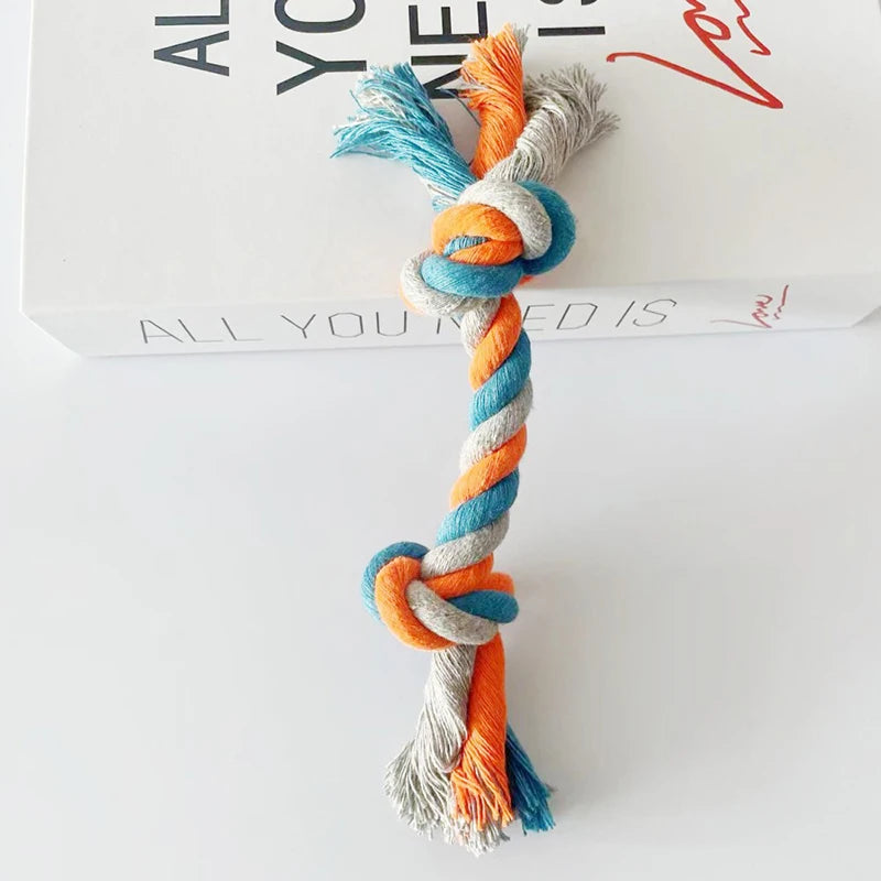 Double Knot Cotton Rope Toy – Bite-Resistant for Dogs & Cats