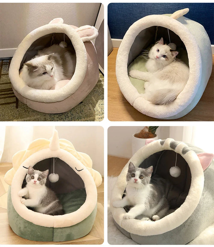 Washable Pet Lounger Cushion – Cozy Cat & Small Dog Bed