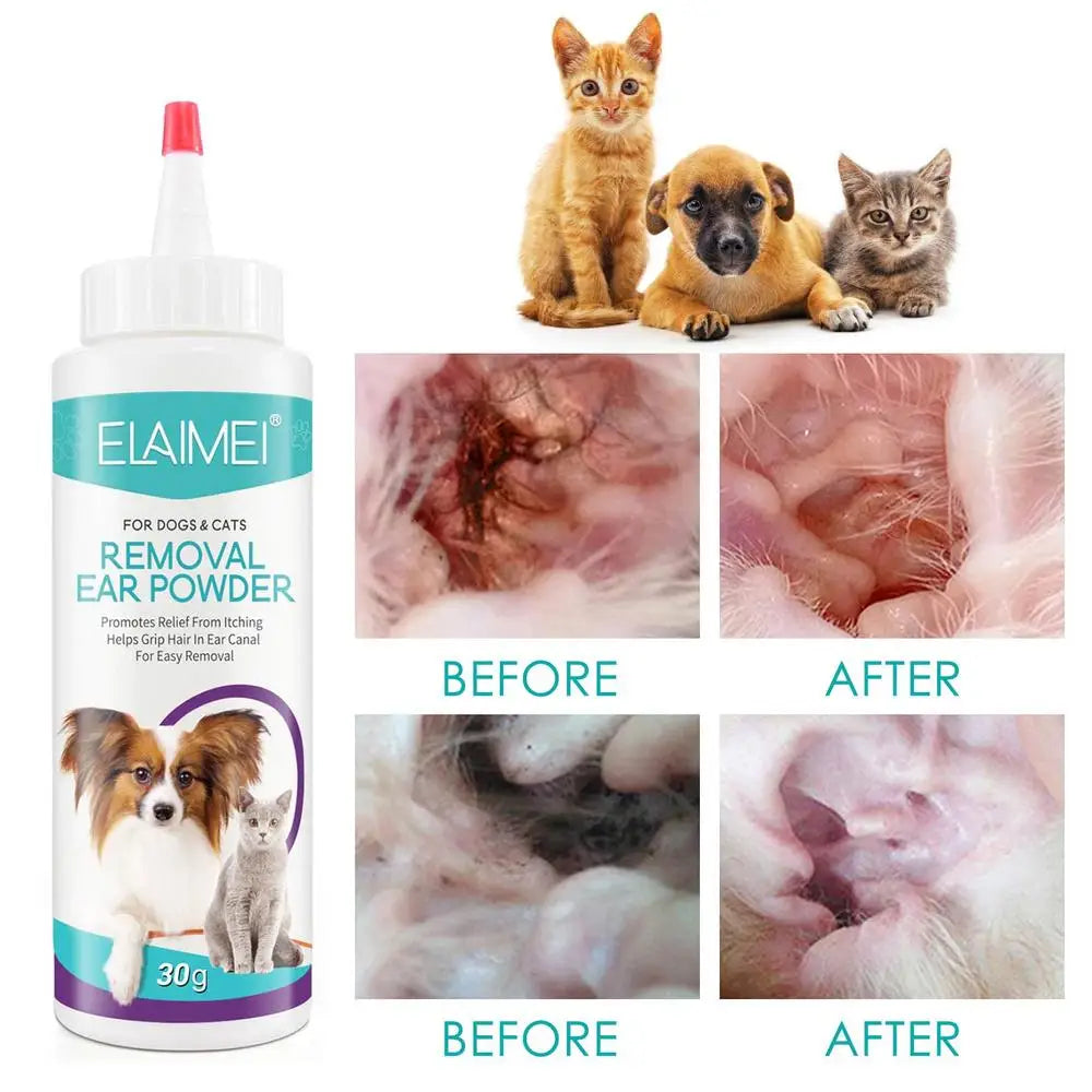 Dog Ear Powder – 30g Safe Ear Cleaner for Dogs, Cats & Rabbits