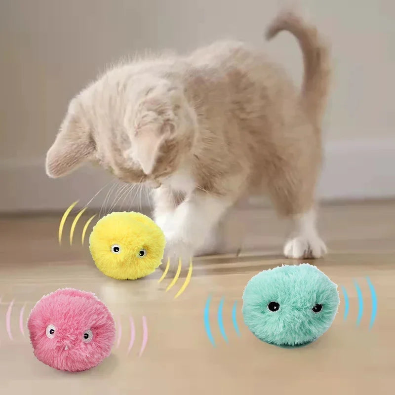 Smart Plush Cat Toy – Electric Catnip Squeak Ball