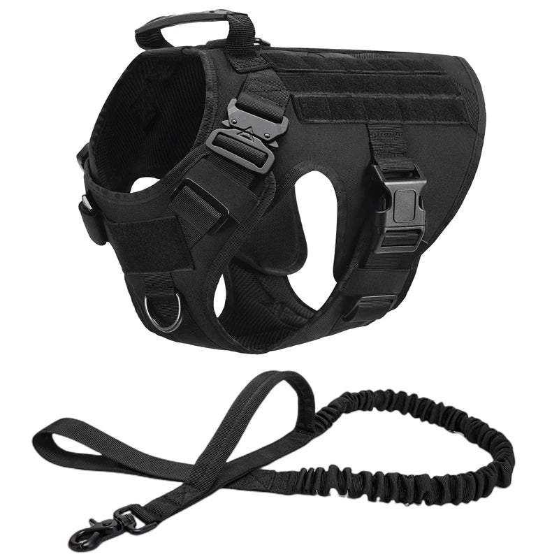 Tactical Military Dog Vest & Leash Set