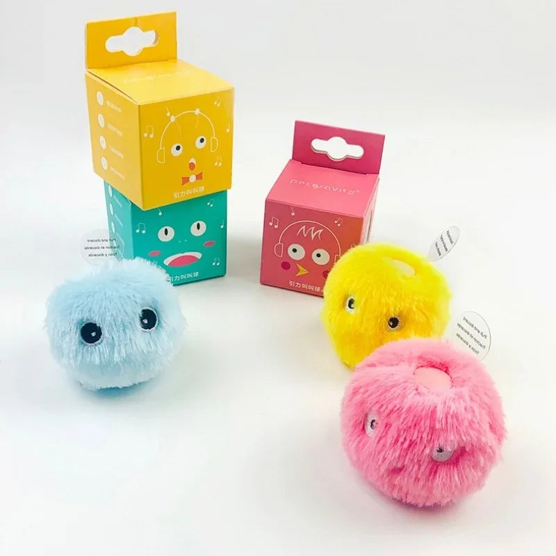 Smart Plush Cat Toy – Electric Catnip Squeak Ball