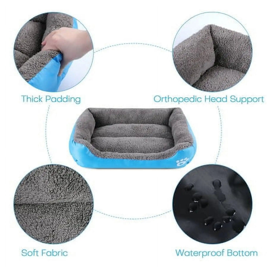 Color Square Winter Soft Warm House for Dog