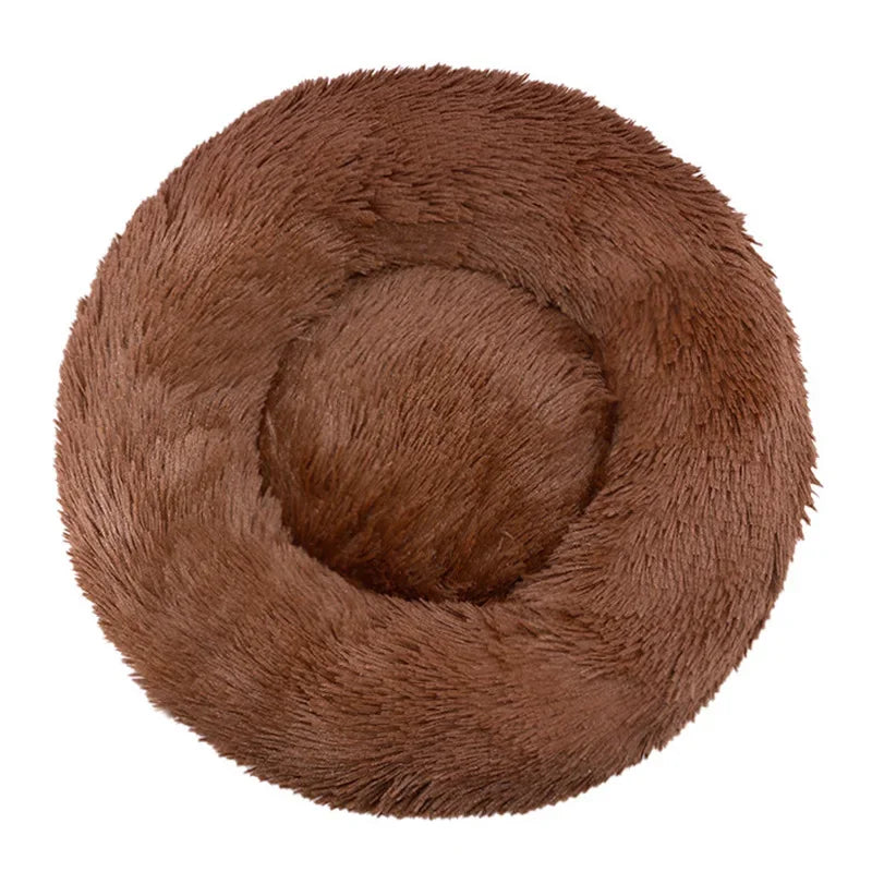 Round Plush Pet Bed – Super Soft Dog & Cat Bed 40–90cm