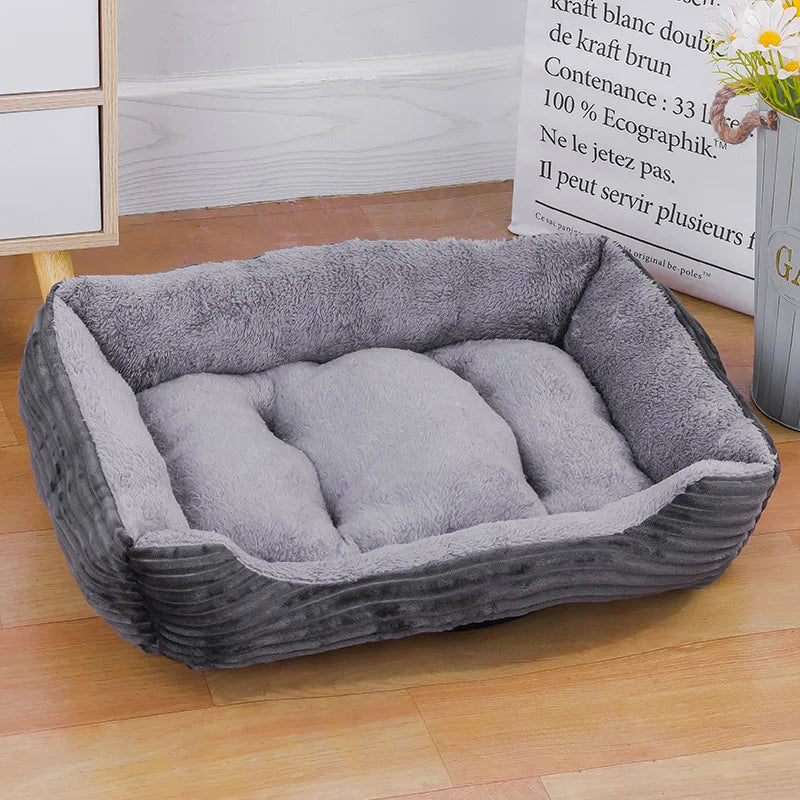 Color Square Winter Soft Warm House for Dog