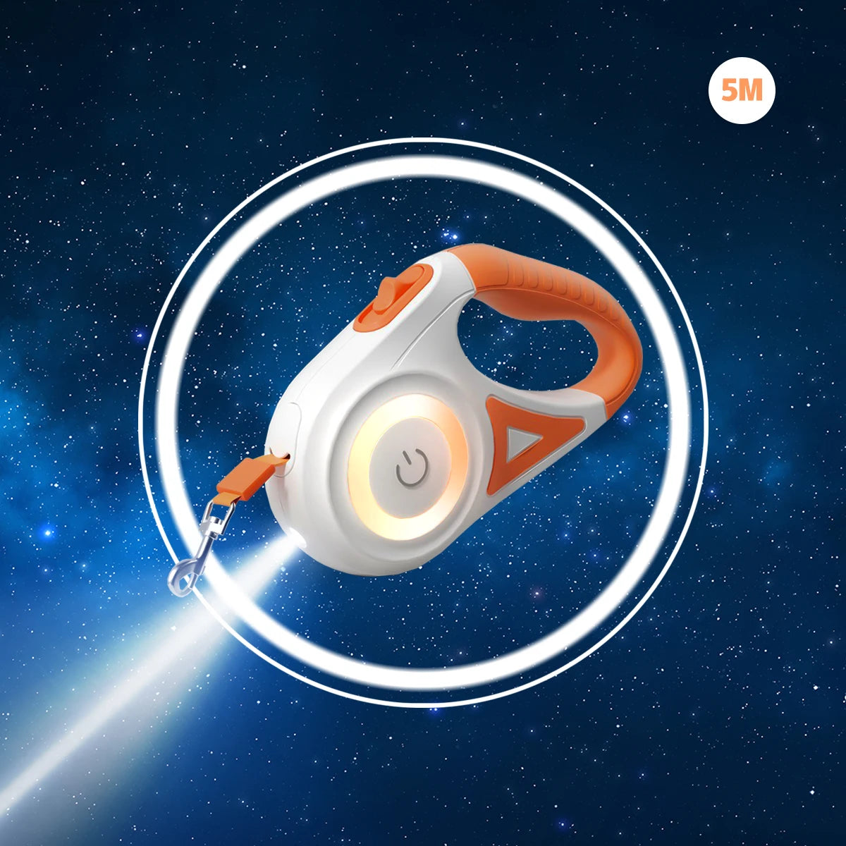 LED Retractable Dog Leash with Light – 3m/5m for Small to Large Pets