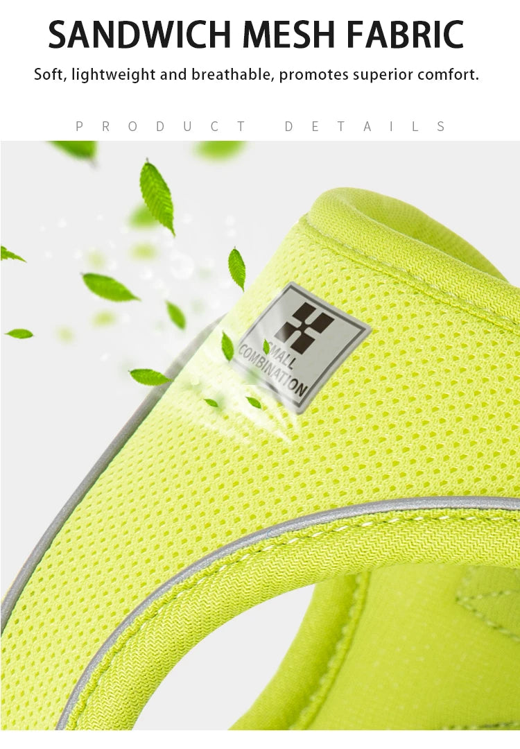 Reflective Dog Harness & Leash Set