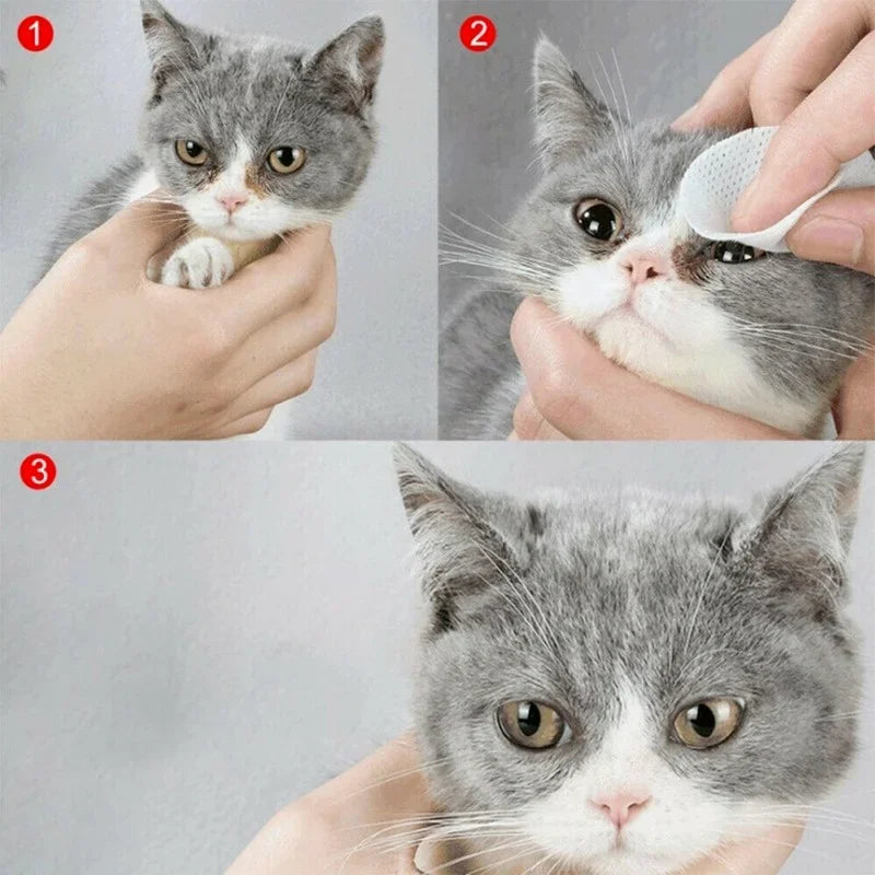 Pet Eye Cleaning Wipes – Tear Stain Remover for Dogs & Cats