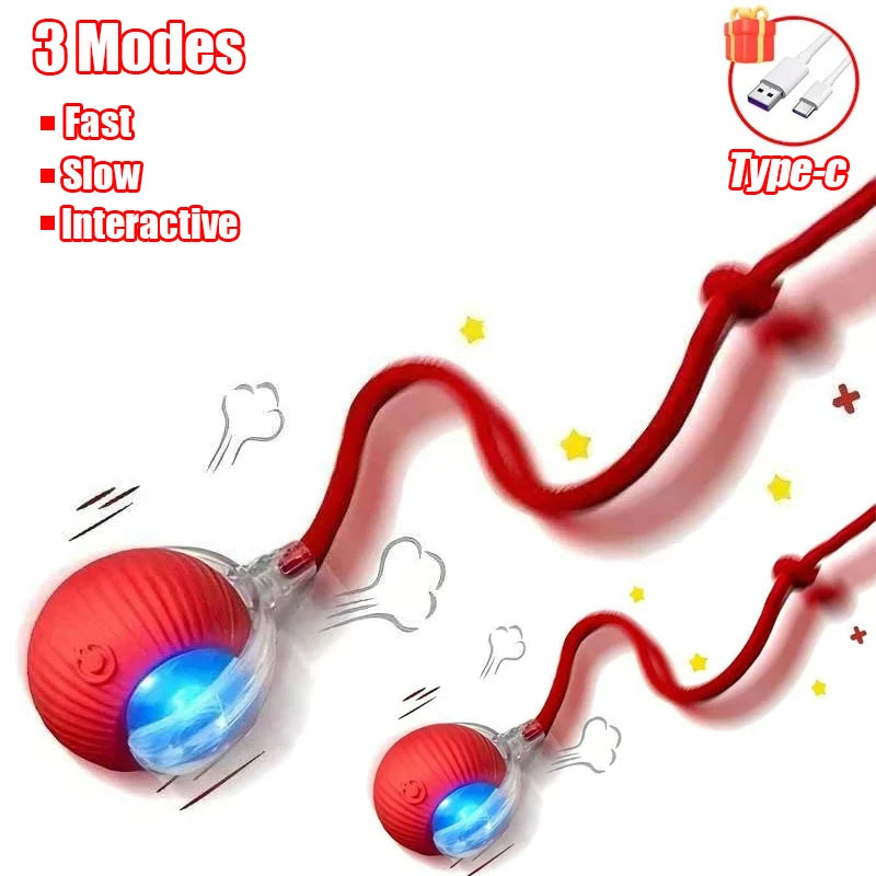 Interactive Rolling Ball Toy – Smart Rechargeable Pet Toy for Cats & Dogs