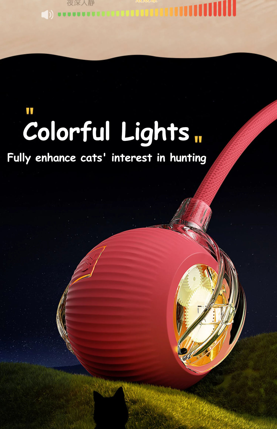Interactive Rolling Ball Toy – Smart Rechargeable Pet Toy for Cats & Dogs