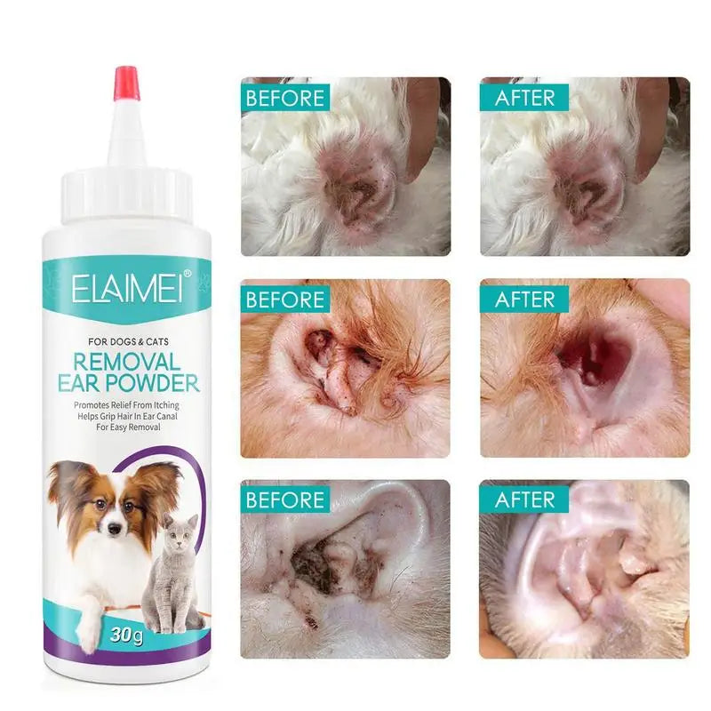 Dog Ear Powder – 30g Safe Ear Cleaner for Dogs, Cats & Rabbits