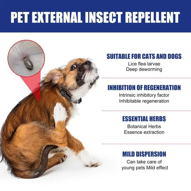 Anti-Flea & Tick Drops – 100ml Insecticide for Dogs & Cats