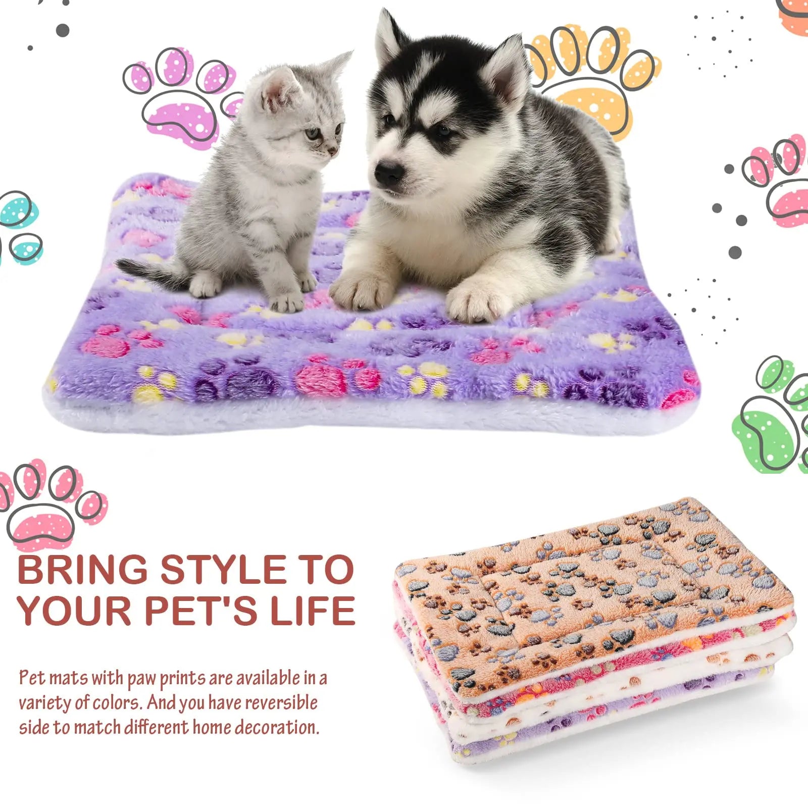 Pet Sleeping Mat – Washable Dog & Cat Bed Cushion