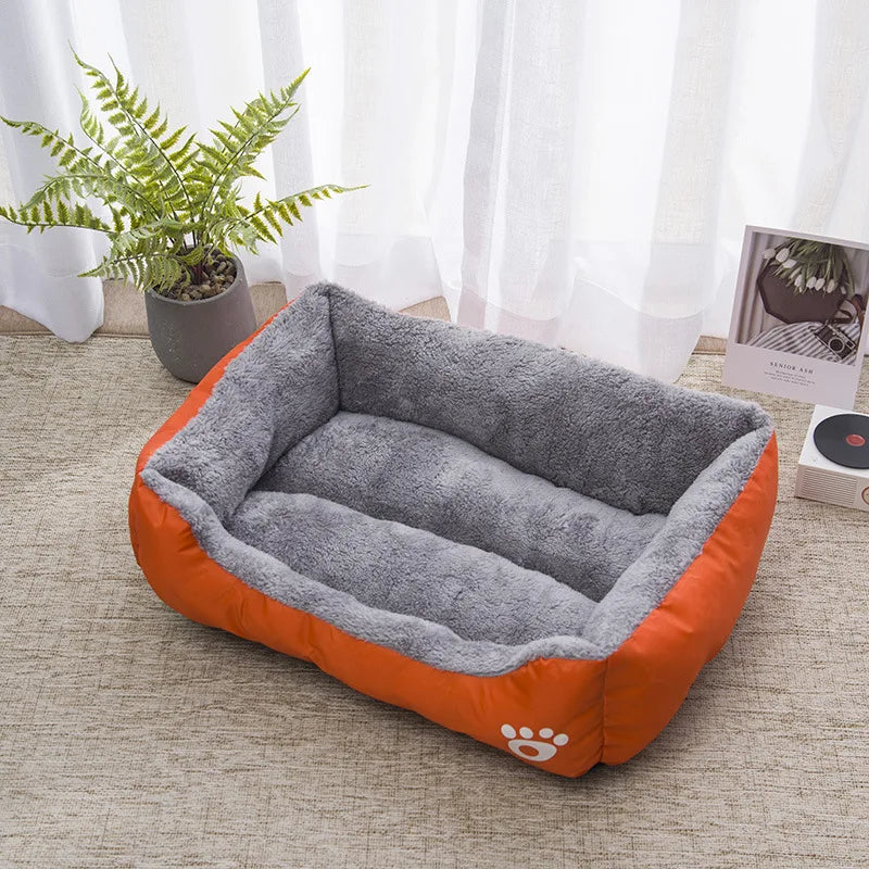 Color Square Winter Soft Warm House for Dog